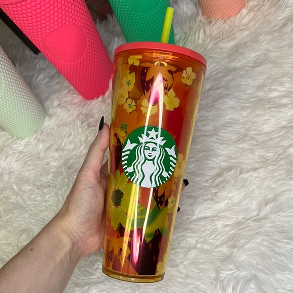 Starbucks Other - Starbucks Strawberry Fields Floral Flower Tumbler